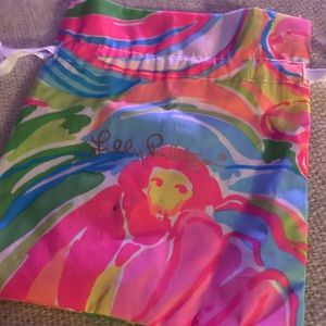 Lilly Pulitzer Fabric Drawstring Bag